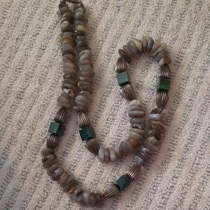 Malacite And Agate Necklace